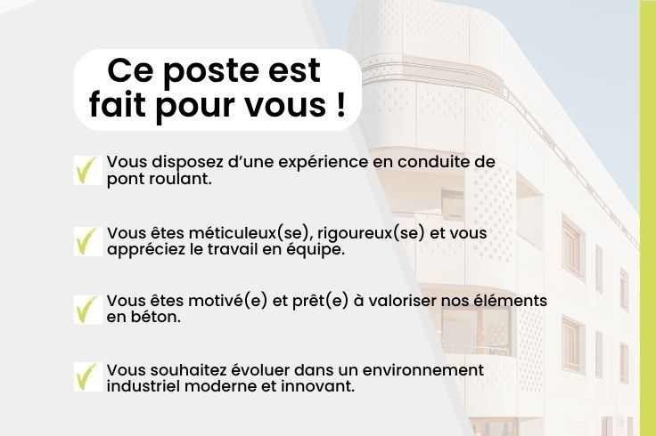 Agent de préfabrication - décoffrage et finitions CDI 2