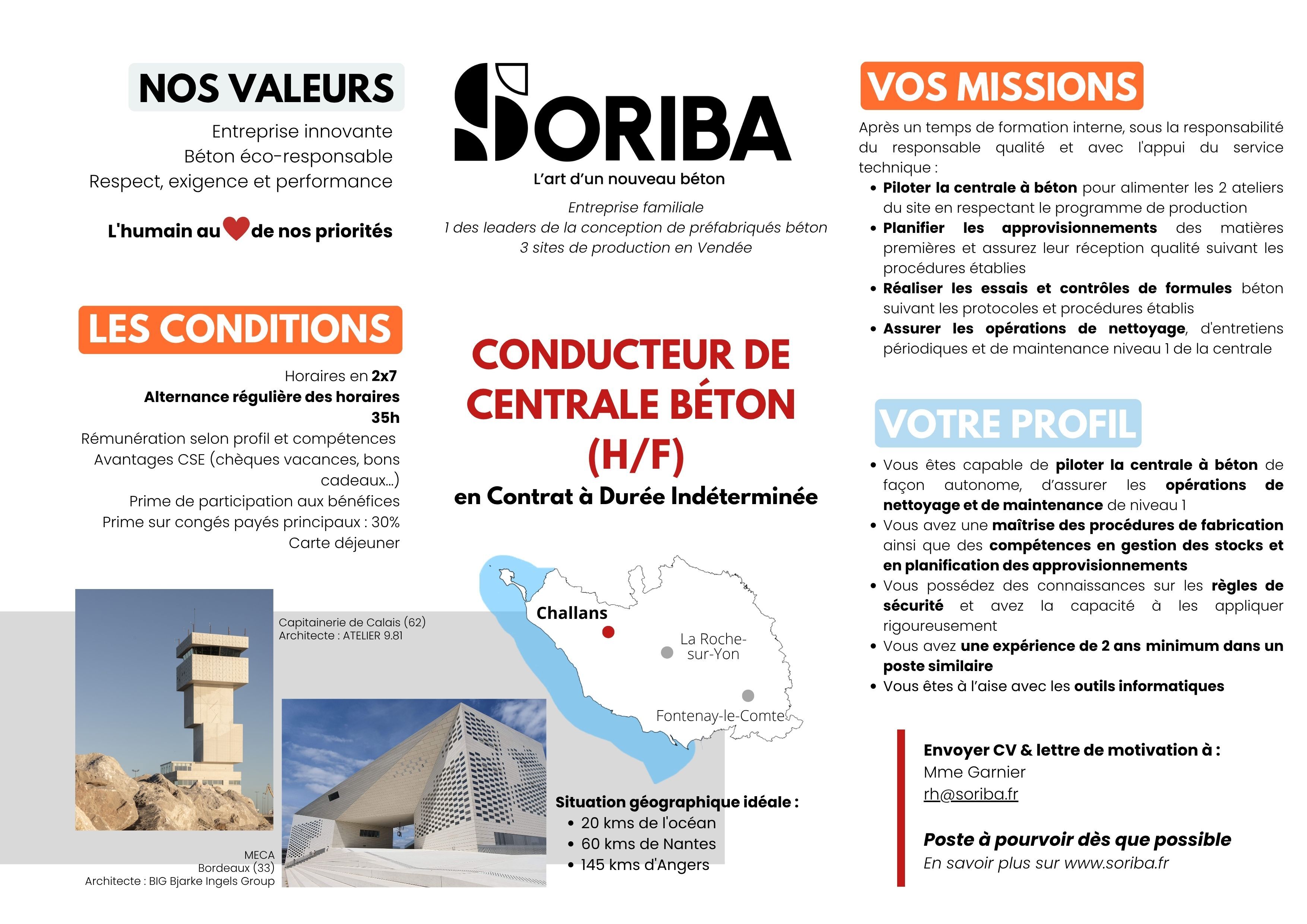 Fiche de recrutement Conducteur de  centrale béton